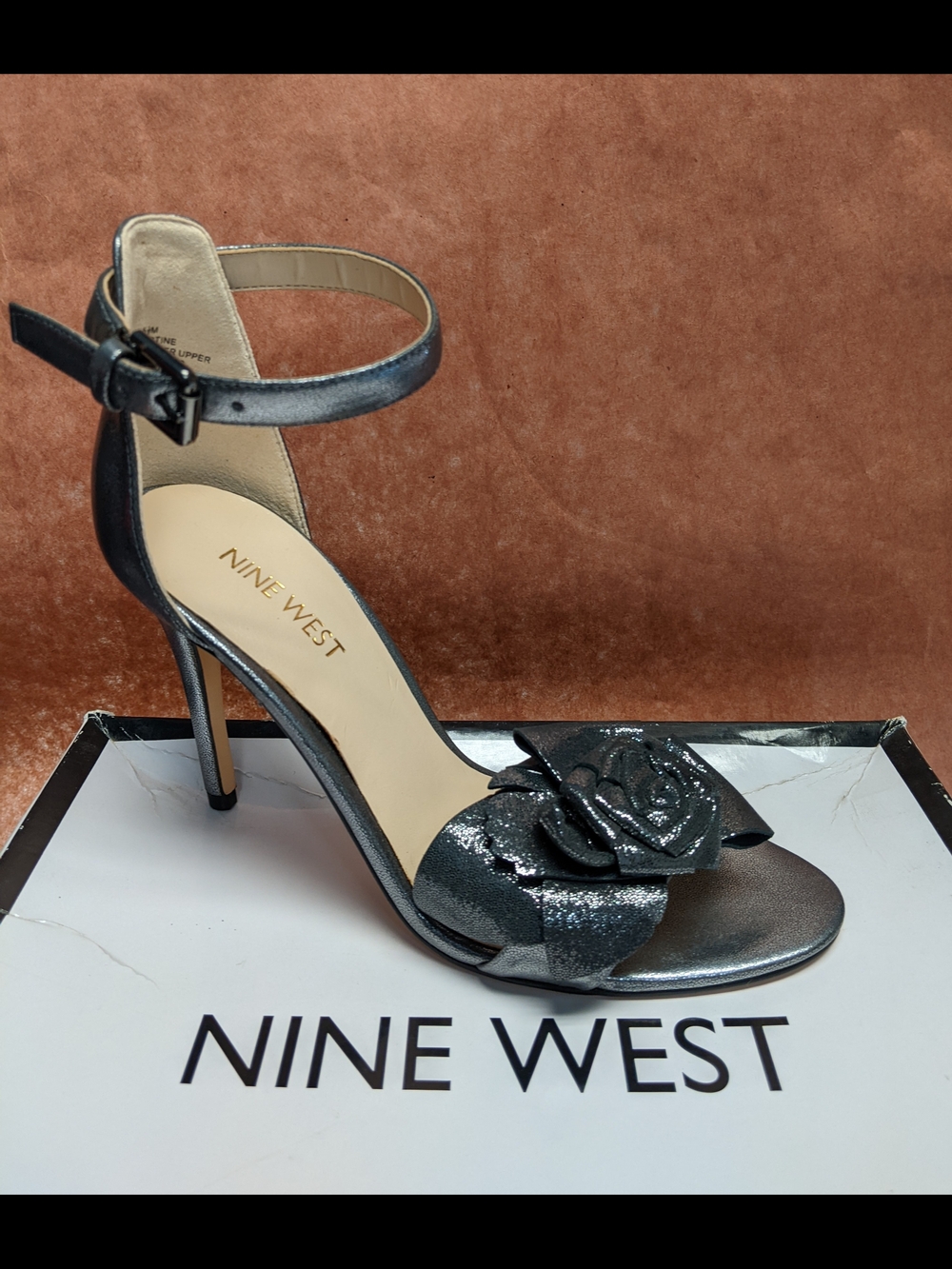 Nine West Martine Women's Dress Sandals - Pewter - NEW